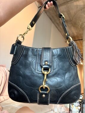 Coach Black Leather Chelsea Hobo Bag